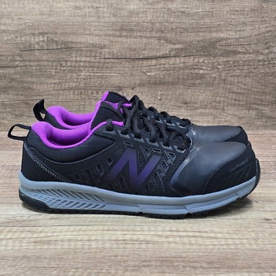 New Balance Industrial 412v1 Women s Size 8 B Black Purple Alloy Toe Work Shoes