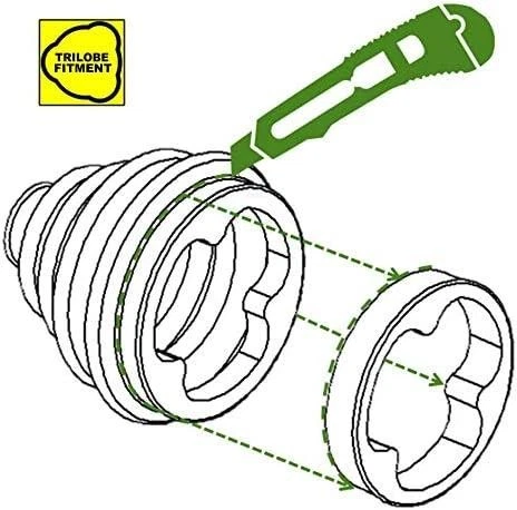 New Universal Stretch Cv Drive Shaft Boot Kit No Dismantling + Cone + Grease Kit - Image 2 of 4