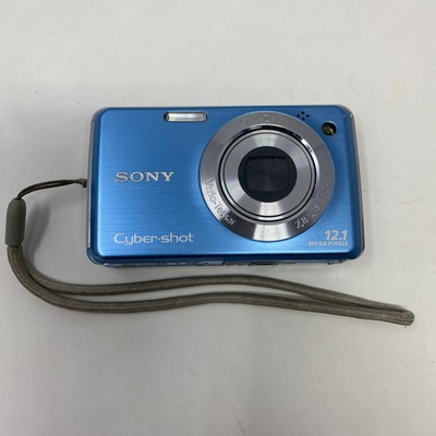 #ad #ad Sony Cyber shot DSC W220 12.1MG Digital Camera Blue PARTS REPAIR $49.99