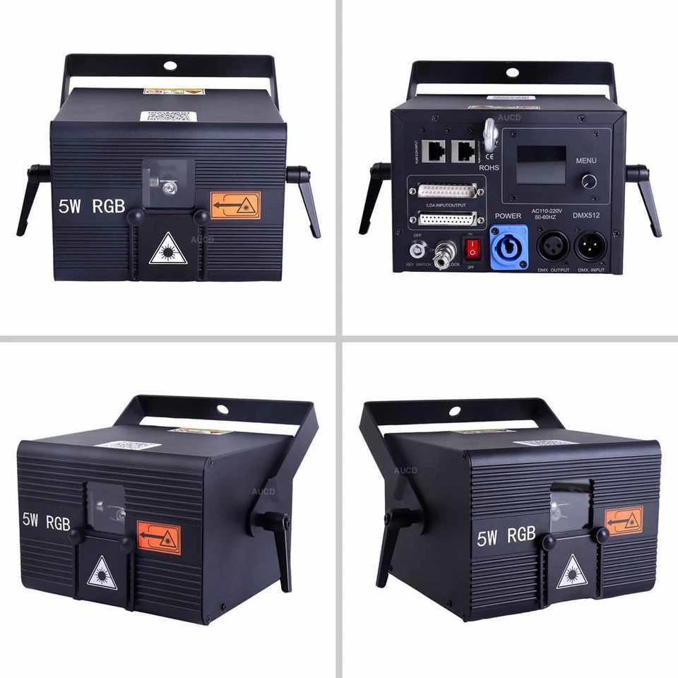 IOS Android App 5W RGBW iLDA DMX Wedding Party Stage Show Projector Laser Lights - Image 3 of 4