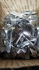Lot Bulk Forks Silverware Flatware Spoons Knives 15 Ibs.