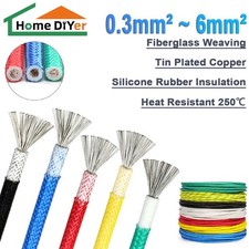 Heat Resistant 250℃ Fibreglass Silicone Cable 0.3mm²-6mm² Heat Proof Cable Part