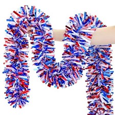 50FT 4th of July Decorations, Red White and Blue Garland Red White Blue