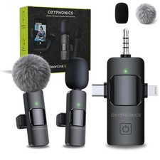 - Professional Wireless Lavalier Microphone 3-in-1 for iPhone, iPad, Androi...