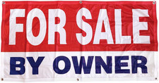 2X4 Ft for Sale by Owner Banner Vinyl Alternative Store Sign Rb Fabric