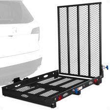 Silver Spring Folding Steel Scooter/Wheelchair Carrier with Ramp Hitch Mount