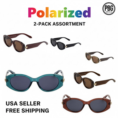 Polarized Womens Sunglasses Assorted 2-Pack - Premium UV400 Protection