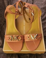 Michael Kors Women  s Sandals Kailey Platform Leather SZ 11M