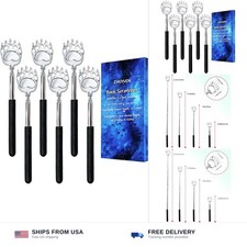 6 Pcs Back Scratcher Extendable,Metal Bear Claws Back Scratchers Backscratc...