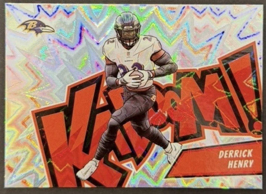 Panini 2024 Absolute Kaboom Horizontal Derrick Henry #4 Ravens NFL Football