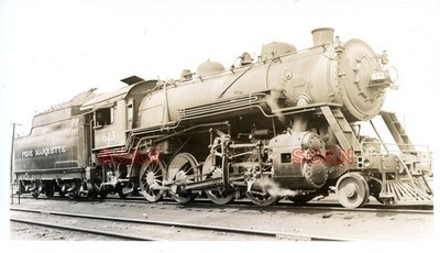 26A084 RP 1938 PERE MARQUETTE RAILROAD 2-8-0 LOCO #623