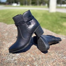 Rieker Womens Ladies Black Heeled Ankle Boots Size 4-8
