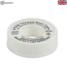 Durable 662016 PTFE Tape, 12m Length – Perfect for Gas & Water Sealing