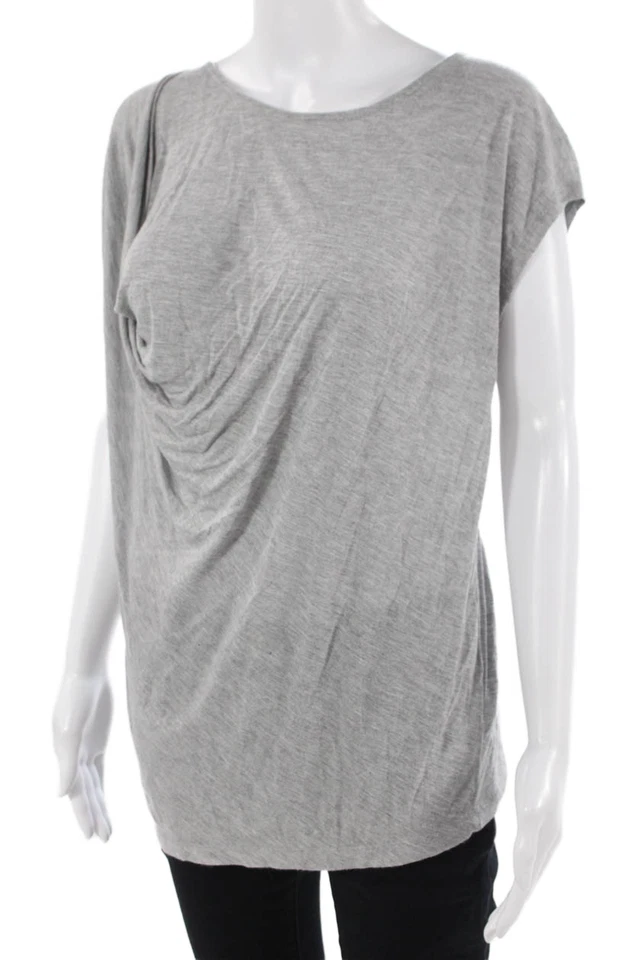 Lilla P женщин основной Джерси футболка серый без рукавов круглый вырез вискоза размер M - Изображение 2 из 4