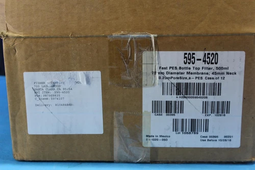 Box of 12 New Thermo Scientific Nalgene Rapid Flow Filters 595-4520