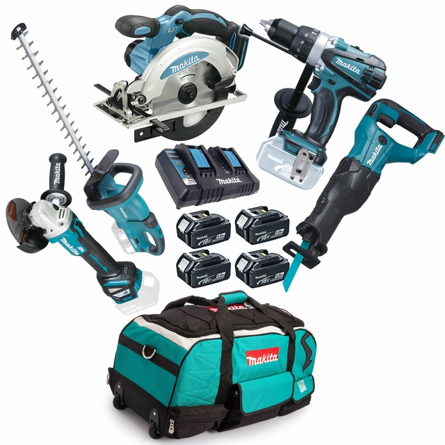 Makita DUH651PT4J Combo Kit Heckenschere inkl. 4x BL1850 DC18RD DHP458 uvm. Makita DUH651PT4J Combo Kit Heckenschere inkl. 4x BL1850 DC18RD DHP458 uvm.