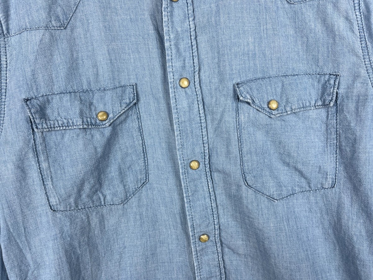 Men's Nudie Jeans Jonis Denim Shirt Snap Size M Blue | eBay
