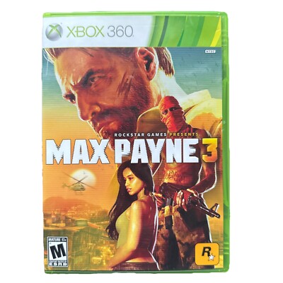 Max Payne 3 (Microsoft Xbox 360, 2012) Two Disk Game