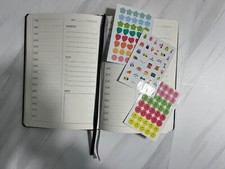 SALE UNDATED Daily Planner To-Do List Planner Notebook w/ Stickers 8.5 x 6