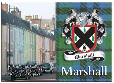 Marshall Scottish Clan Metallic Souvenir Bild Kühlschrankmagnet schottisches Geschenk