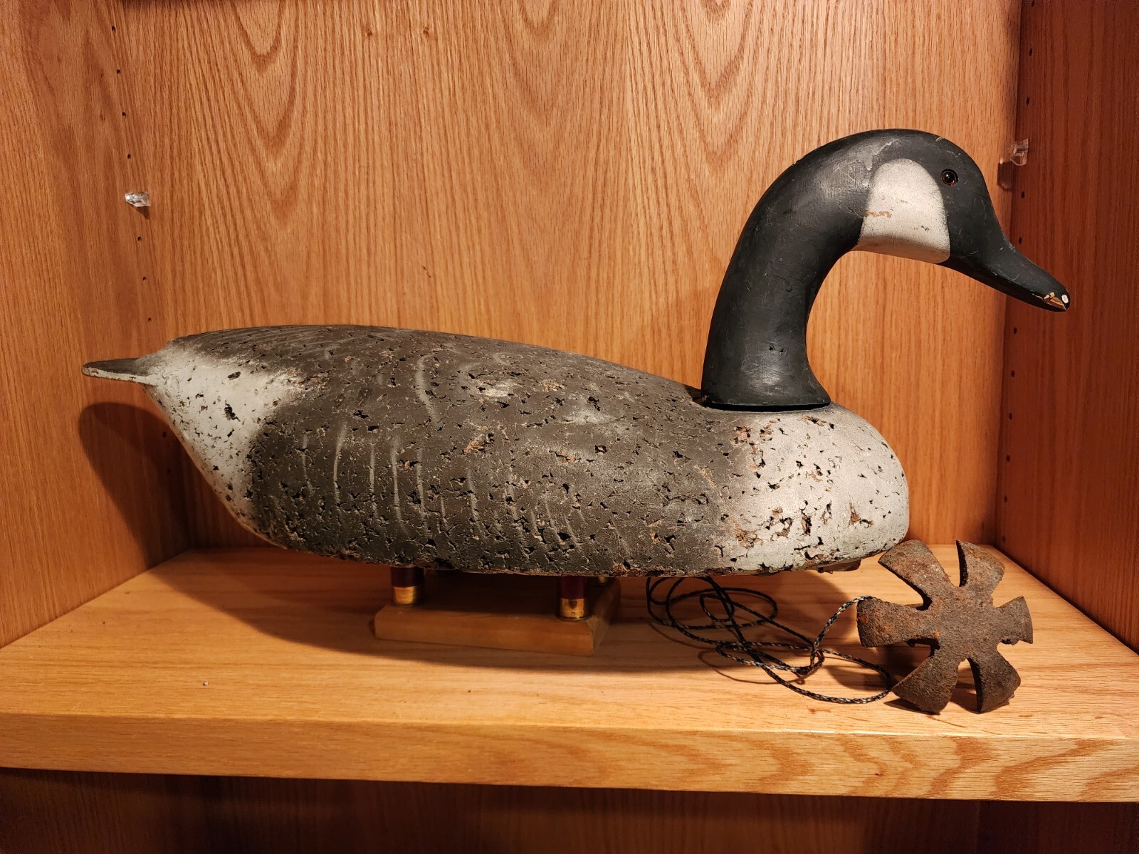 Very Nice Original Large L.L. Bean Cork & Wooden Goose Duck Decoy