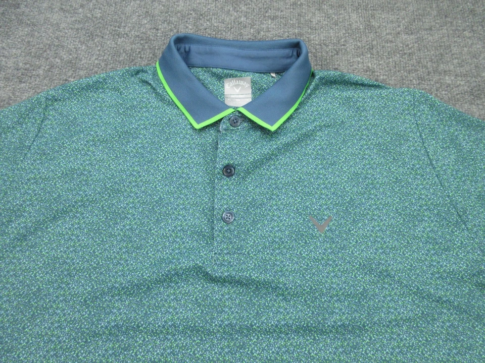 Camisa Polo Callaway Para Hombres XL Multicolor Absorbente Opti Dri Manga Corta Golf XL Foto 3 de 4