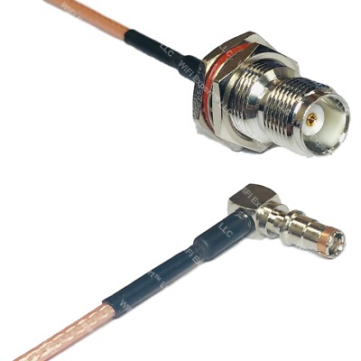 RG316 TNC FEMALE BULKHEAD to Fakra Female Angle RF Cable Rapid-SHIP LOT