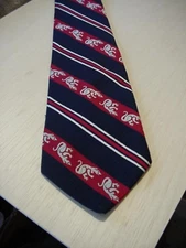 Vintage TREVIRA Men's ATie - 100% Polyester Fibre - STRIPES With Dragon/Serpent