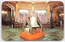 Vintage Postcard State Capitol Building Lansing Michigan Liberty Bell Replica