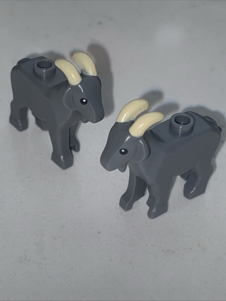 NEW Lego Goat Lot X2 Dark Bluish Grey Gray Part# 6490240 Set 10332