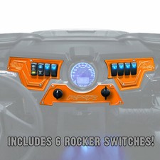 XP1000 Turbo S 900 1000 RZR Dash Panels 3pc USA Made + 6 Rocker Switches Orange
