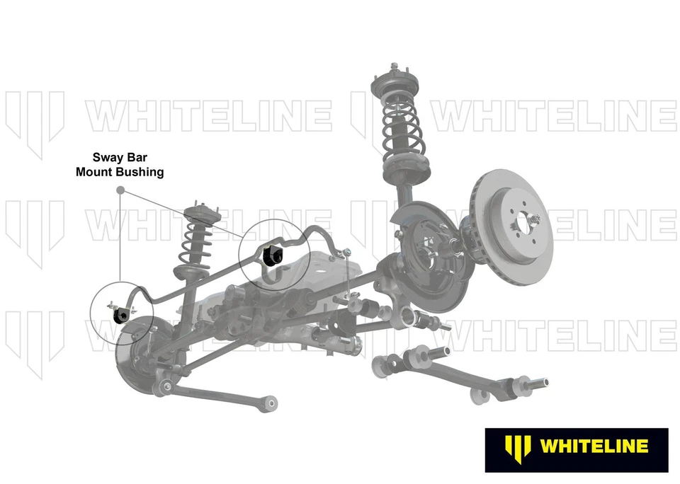 Whiteline Rear Heavy Duty Anti Roll Bar Mount Kit for Subaru Impreza WRX/STI 92+ - Image 3 of 4