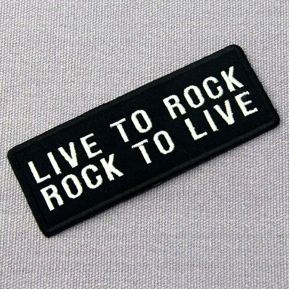 Iron Sew On Patch Embroidery Back Biker Rock Punk Heavy Metal Badges Appliques - Image 4 of 4