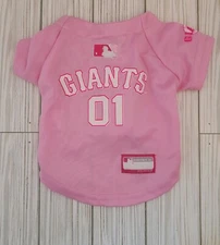 San Francisco Giants Pink Dog Shirt Genuine Merchandise Size XS Pets First Inc