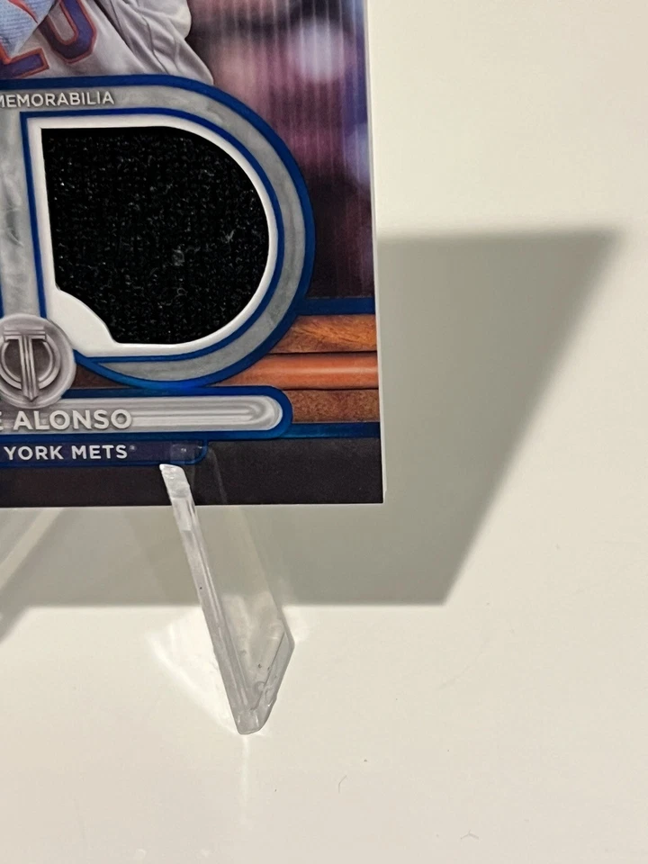 2024 Topps Tribute Pete Alonso Dual Jersey Relic Blue 110/150 Mets - Image 4 of 4