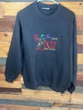 Vintage 90s New Orleans Jazz Themed Black colored Sweatshirt LEE tags Size L