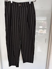 Future Collective Target Sz 6 Kahlana Barfield Brown Black Pinstriped Pants