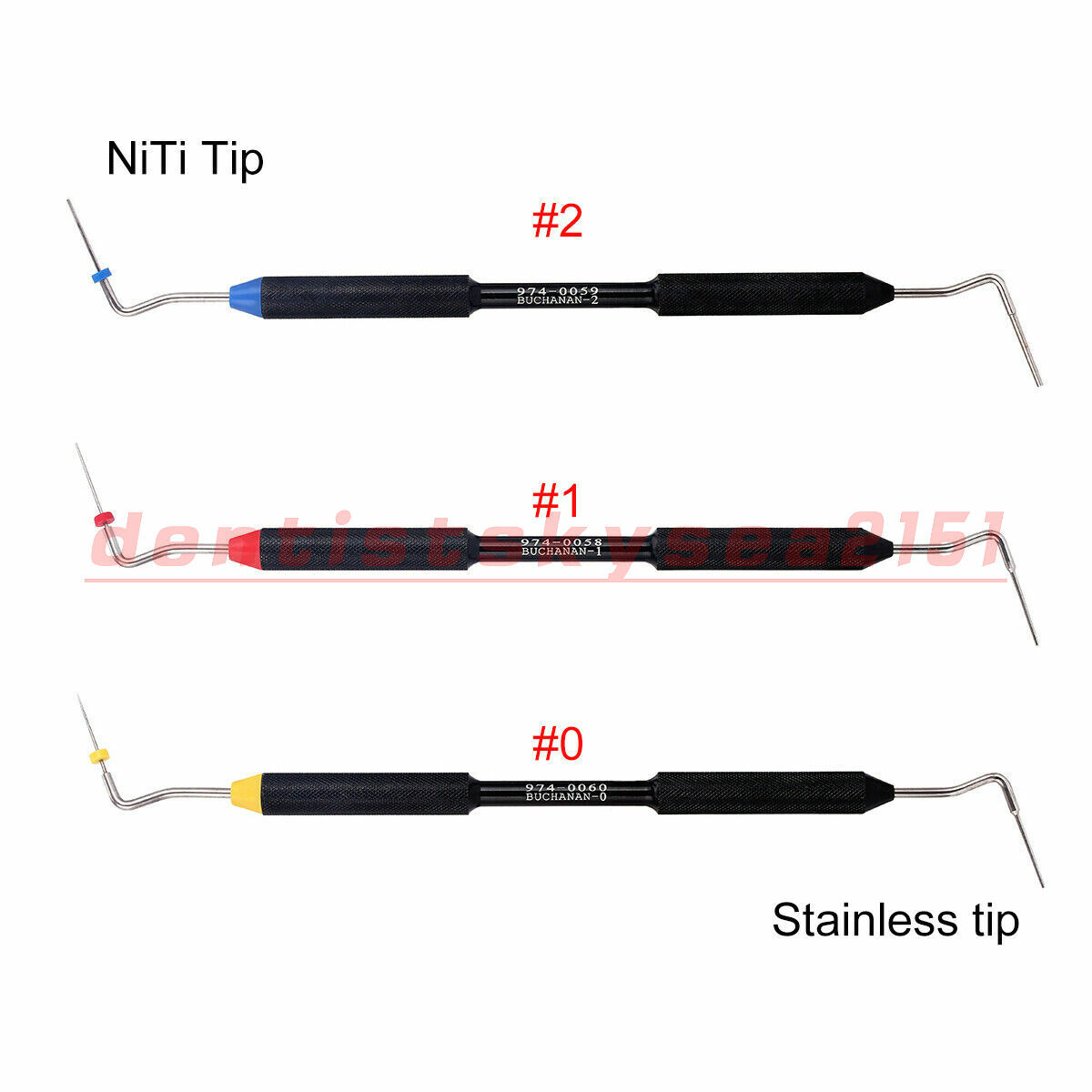 Dental Sybronendo Endo Buchanan Plug Manuale Punta Riempimento Otturazione Dimensioni #0 #1 #2