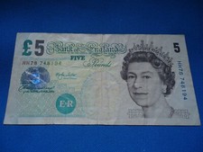 GREAT BRITAIN ENGLAND 5 POUNDS 2002 PICK 391B LOOK SCANS