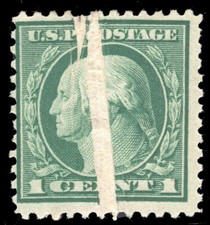 MOMEN: US STAMPS #498 VAR. PREPRINT PAPERFOLD MINT OG H LOT #72507