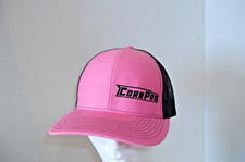 Richardson Style 112 CornPro Black/Pink Mesh Baseball Cap Trucker Hat Snap Back