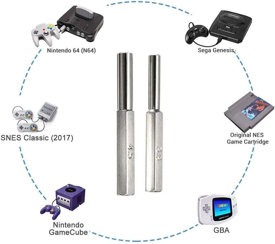 Broca de destornillador de 3,8 mm + 4,5 mm para herramienta de seguridad NES SNES N64 Game Boy Nintendo Foto 4 de 4