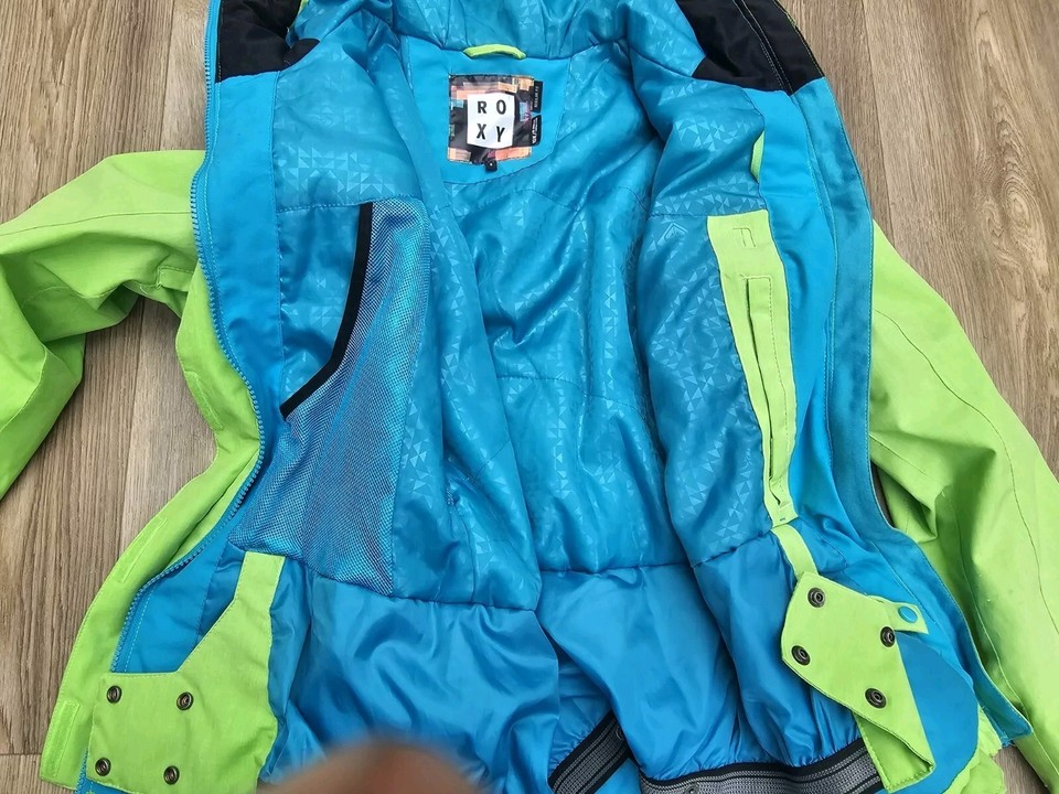 Roxy 10k Ladies Lime Green Ski Jacket Size S eBay