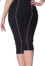 1950s inspired capri S/M/XL pants black pedal pusher slack 50er Stil Hose