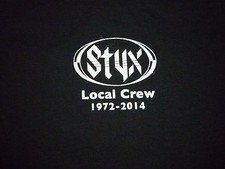 Styx 2014 Crew Tour Shirt ( Used Size L ) NEW!!!