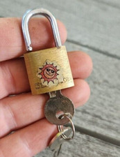 Vintage Samsonite Brass Mini Luggage Lock Padlock 2 Keys Suitcase Travel Journal