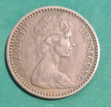 1964 Rhodesia cu-ni half crown 25 cents coin #323c