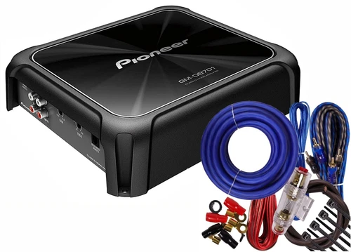 Pioneer GM-D8701 Class-D 1-Channel 1600W Max Power Mono Amplifier + 4 Ga Amp Kit