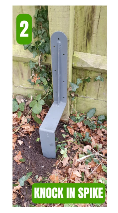 RSL Easy Fence Post Repair - Support Offset In Spike Goes Past Old Concrete - Image 4 of 4