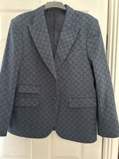 Blue Gucci Monogram Smart Blazer
